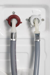 Detail of water attachment to the washing machine.